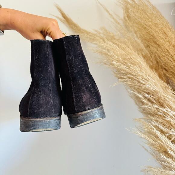 ALLSAINTS Washed Black Suede Leather Chelsea Pull On Ankle Boot Booties 41 8.5 ALLSAINTS Washed Black Suede Leather Chelsea Pull On Ankle  main image 2